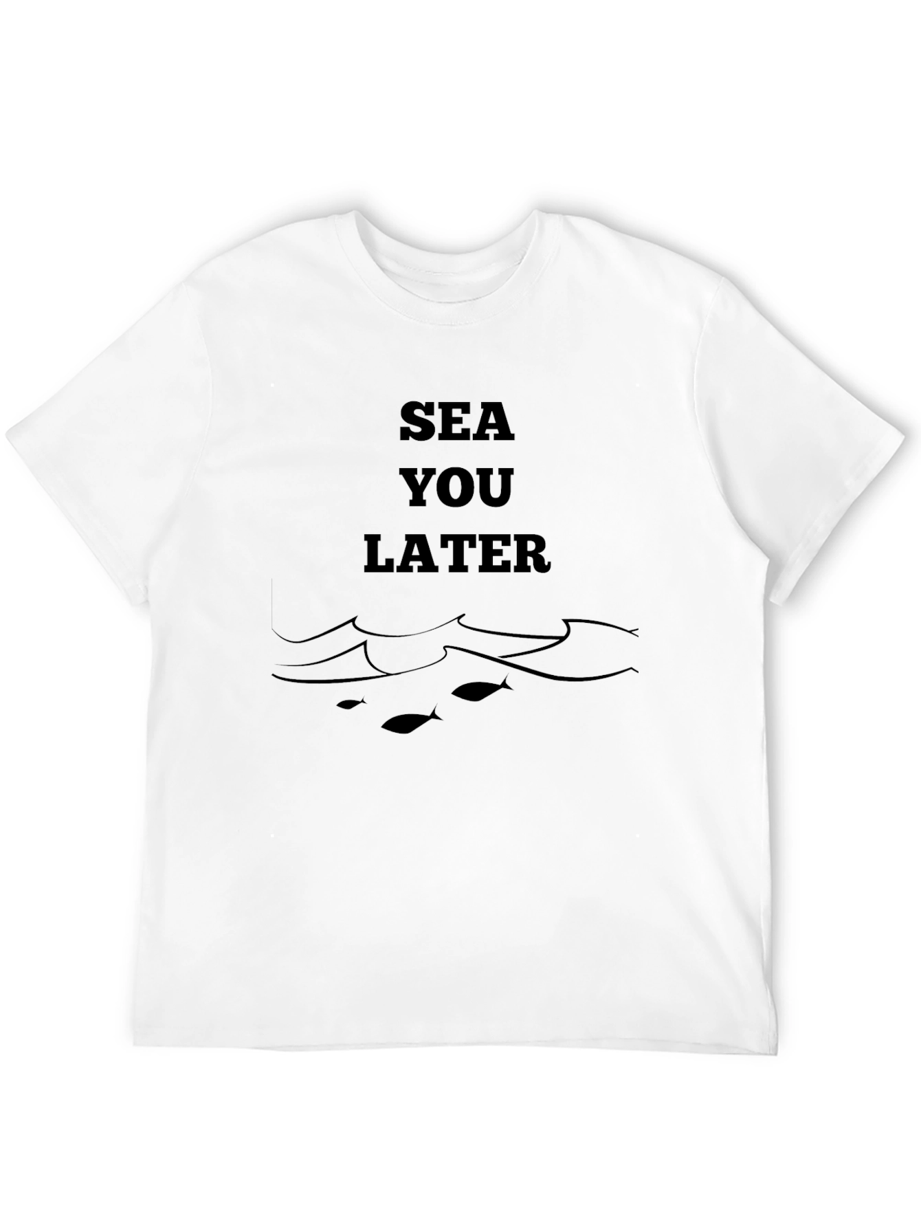 Sea You Later Black Graphic T-Shirt