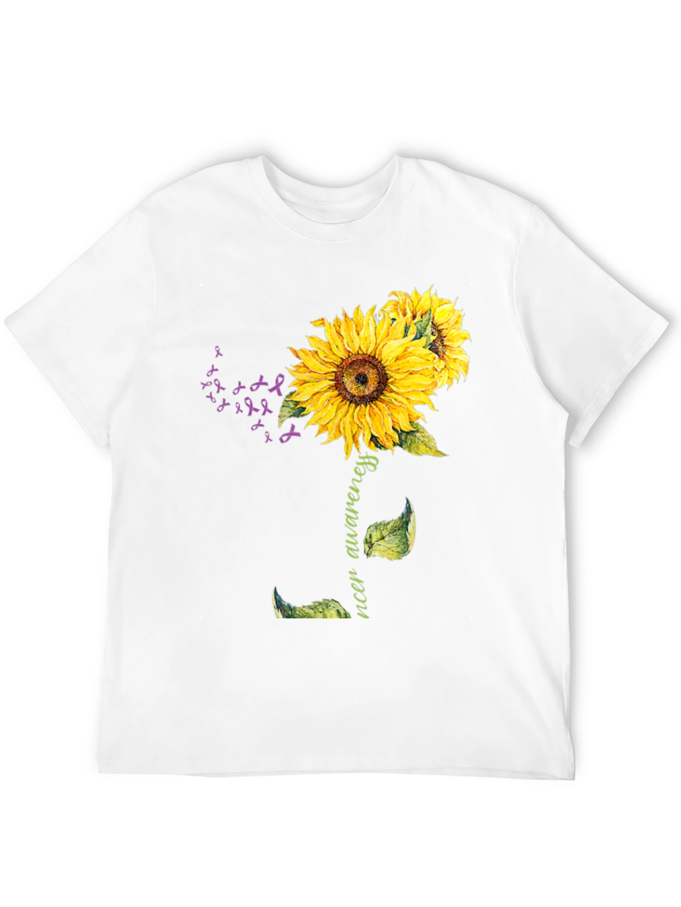 Sunflower Cancer Awareness Graphic T-Shirt