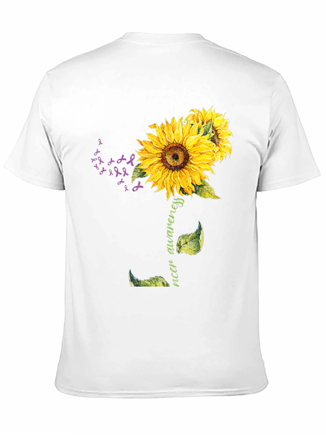 Sunflower Cancer Awareness Graphic T-Shirt