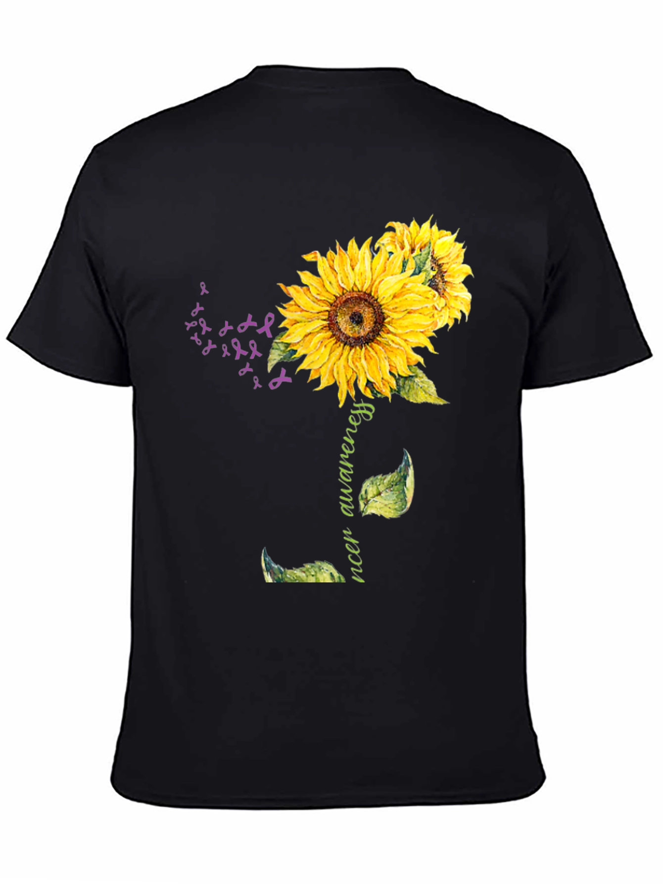 Sunflower Cancer Awareness Graphic T-Shirt