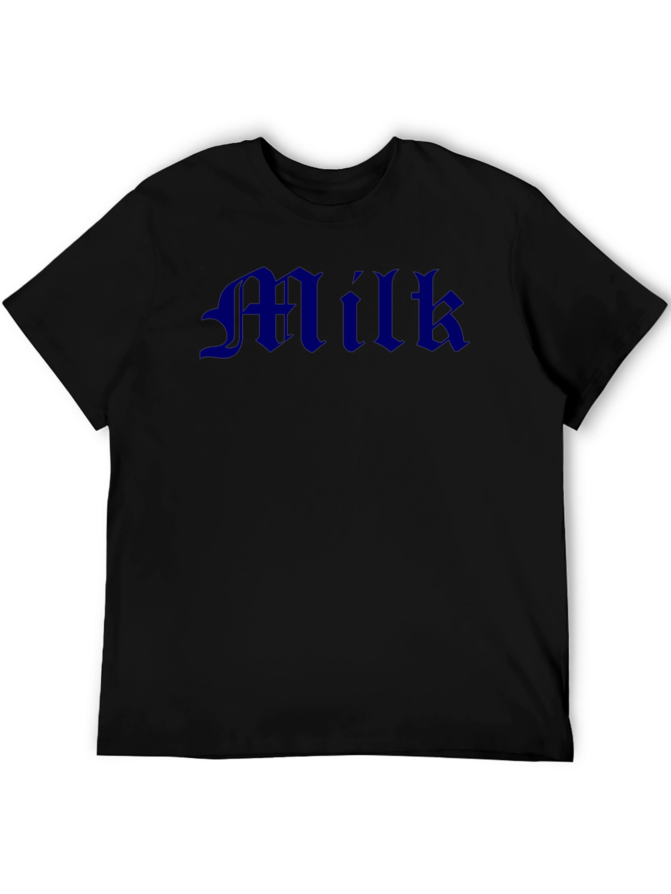 Milk Graphic Tee - Black Cotton T-Shirt