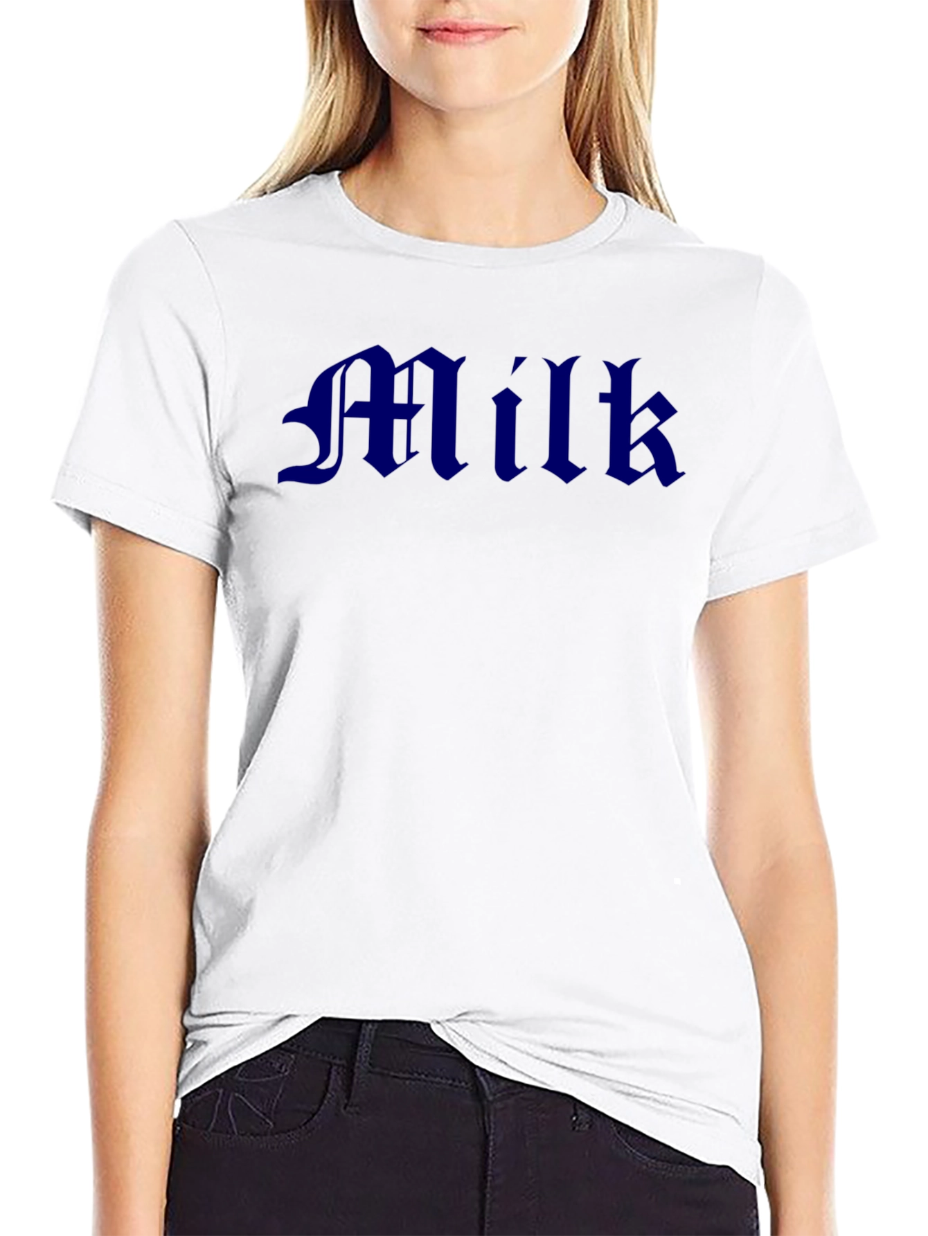 Milk Graphic Tee - Black Cotton T-Shirt