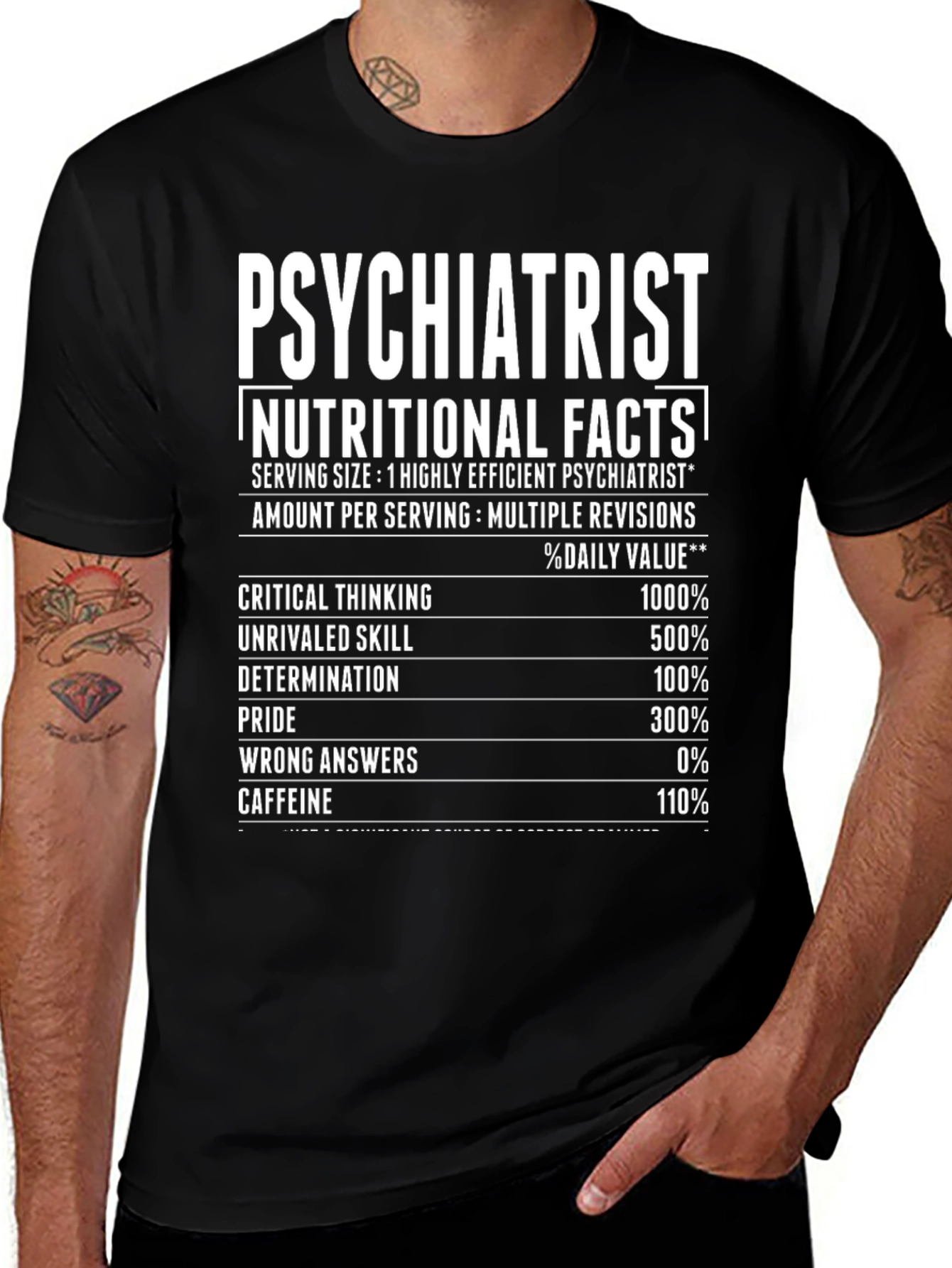 Psychiatrist Nutritional Facts T-Shirt
