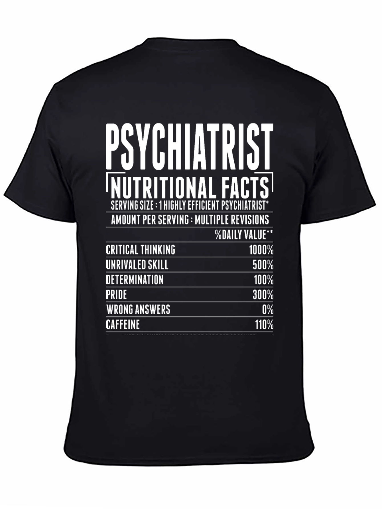 Psychiatrist Nutritional Facts T-Shirt