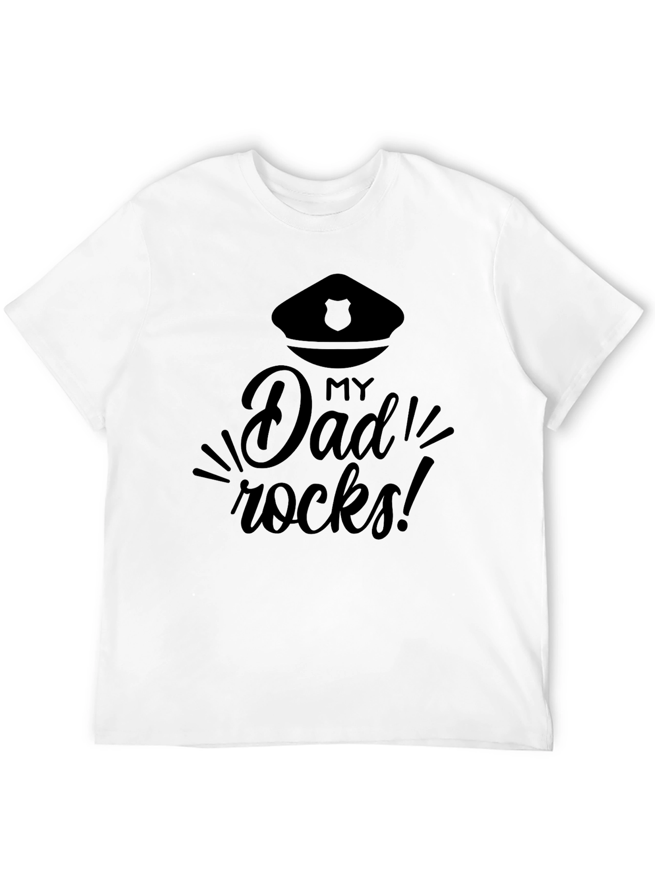 My Dad Rocks! T-Shirt - Police Officer Design