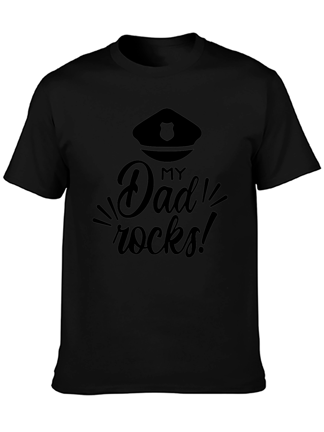 My Dad Rocks! T-Shirt - Police Officer Design
