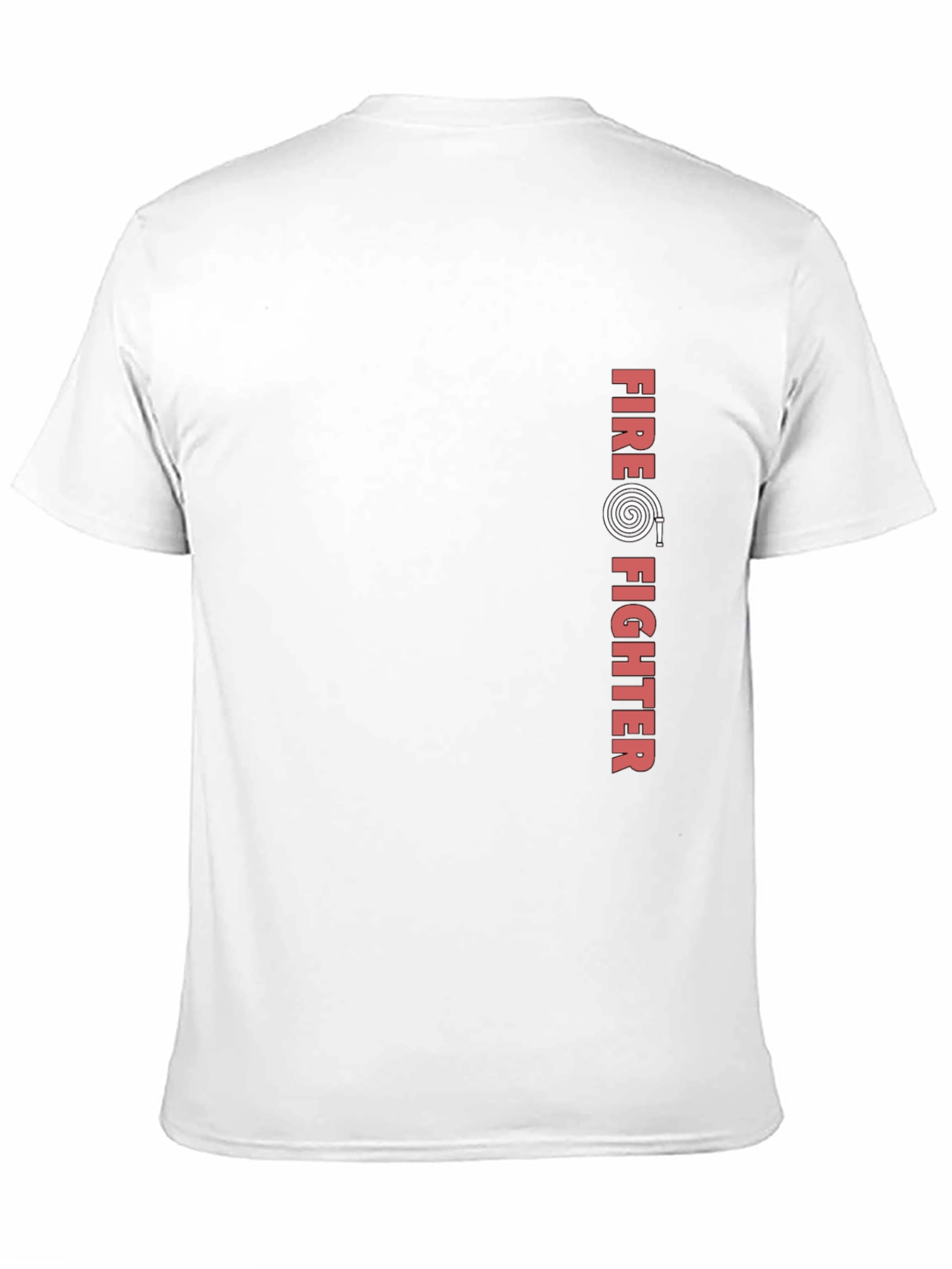 Firefighter Graphic Print Black T-Shirt