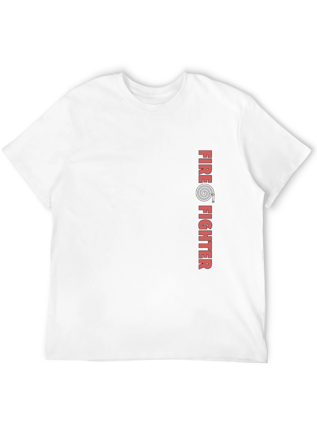 Firefighter Graphic Print Black T-Shirt