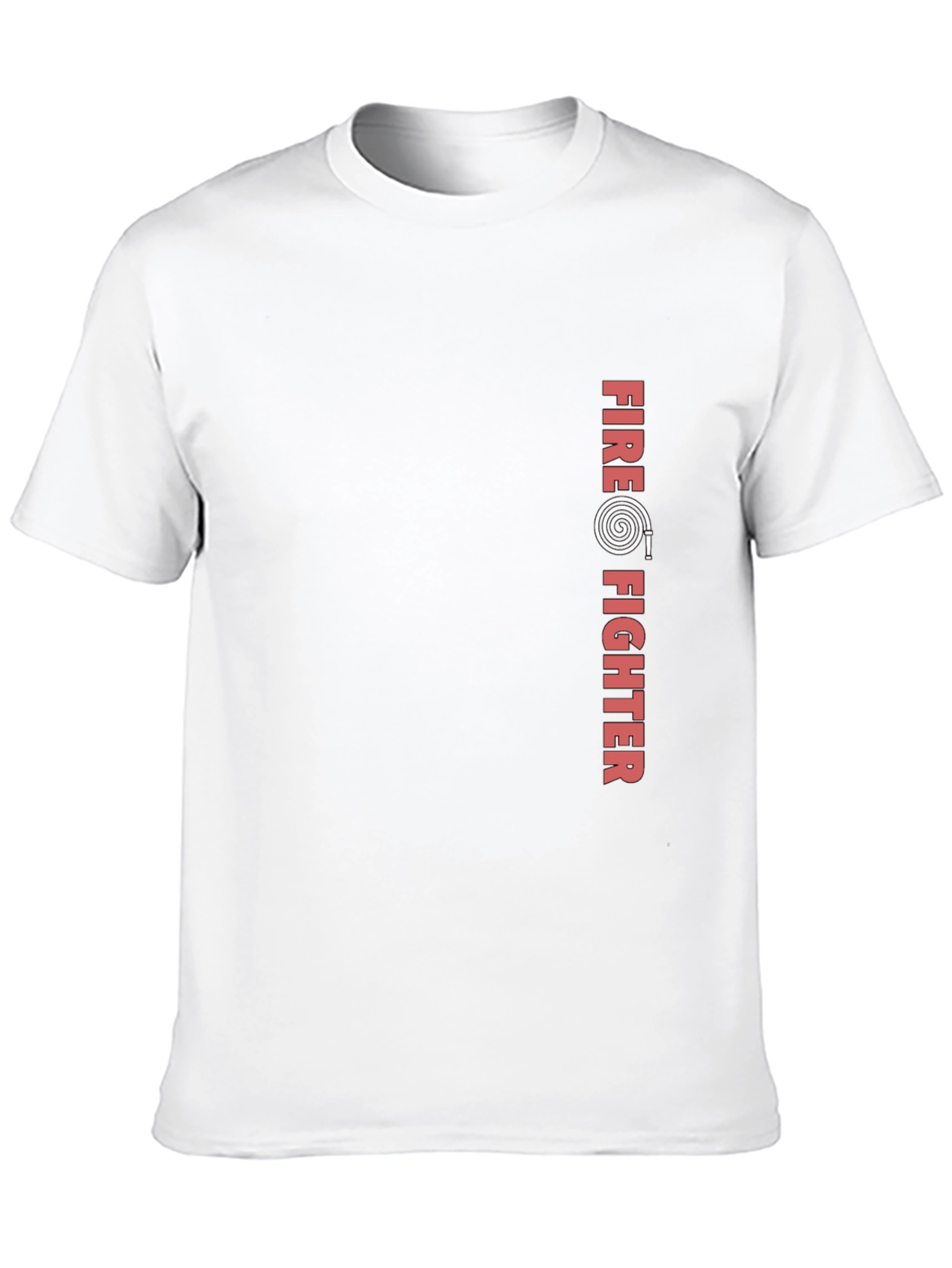 Firefighter Graphic Print Black T-Shirt