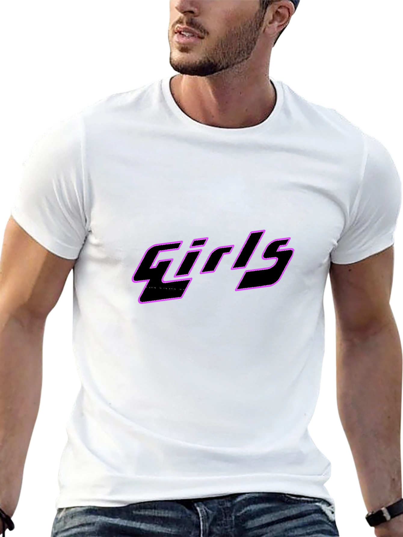 Girls Graphic Print Crew Neck T-Shirt