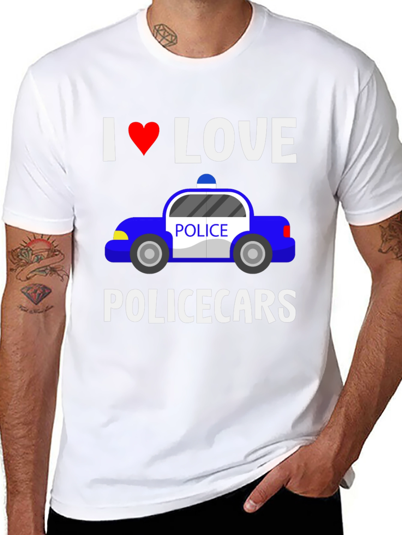 I Love Police Cars T-Shirt