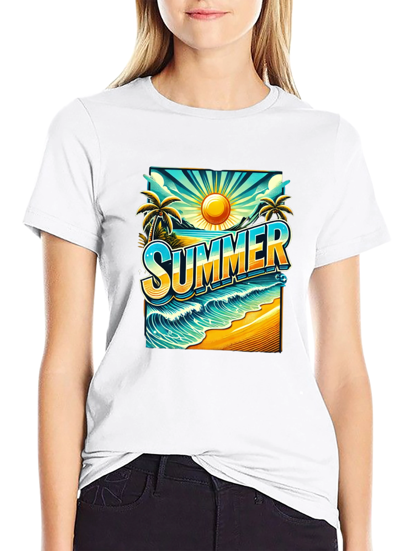 Summer Beach Graphic Tee