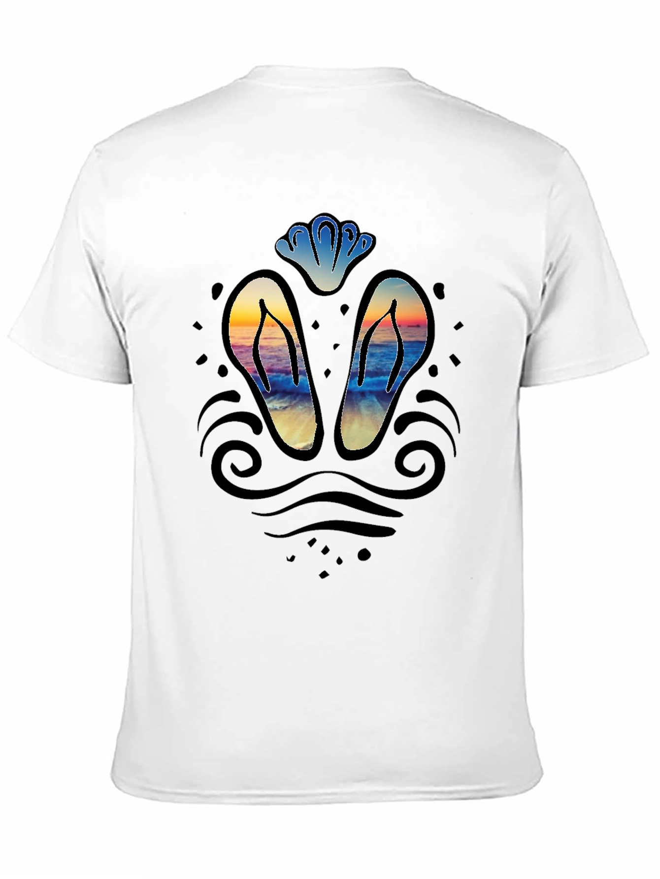 Sunset Beach Flip-Flop Graphic Tee