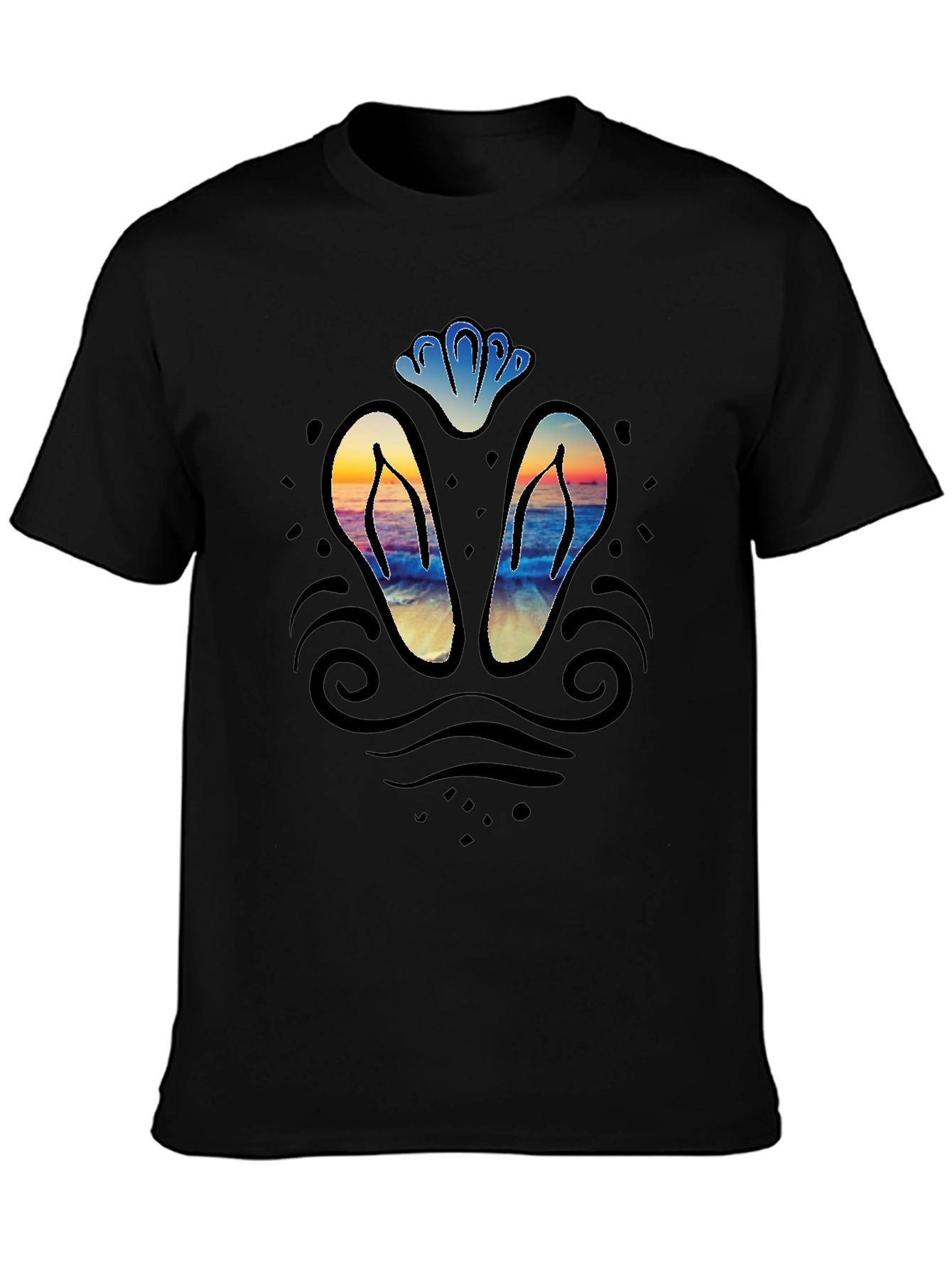 Sunset Beach Flip-Flop Graphic Tee