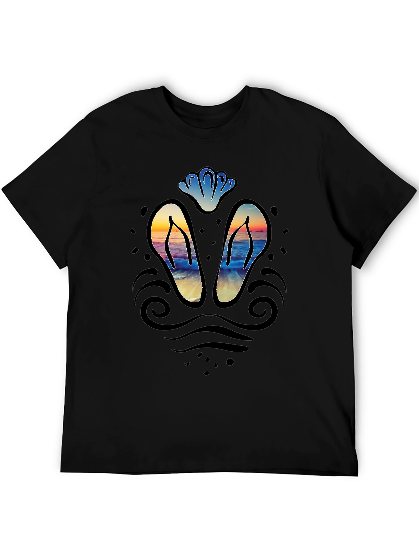 Sunset Beach Flip-Flop Graphic Tee