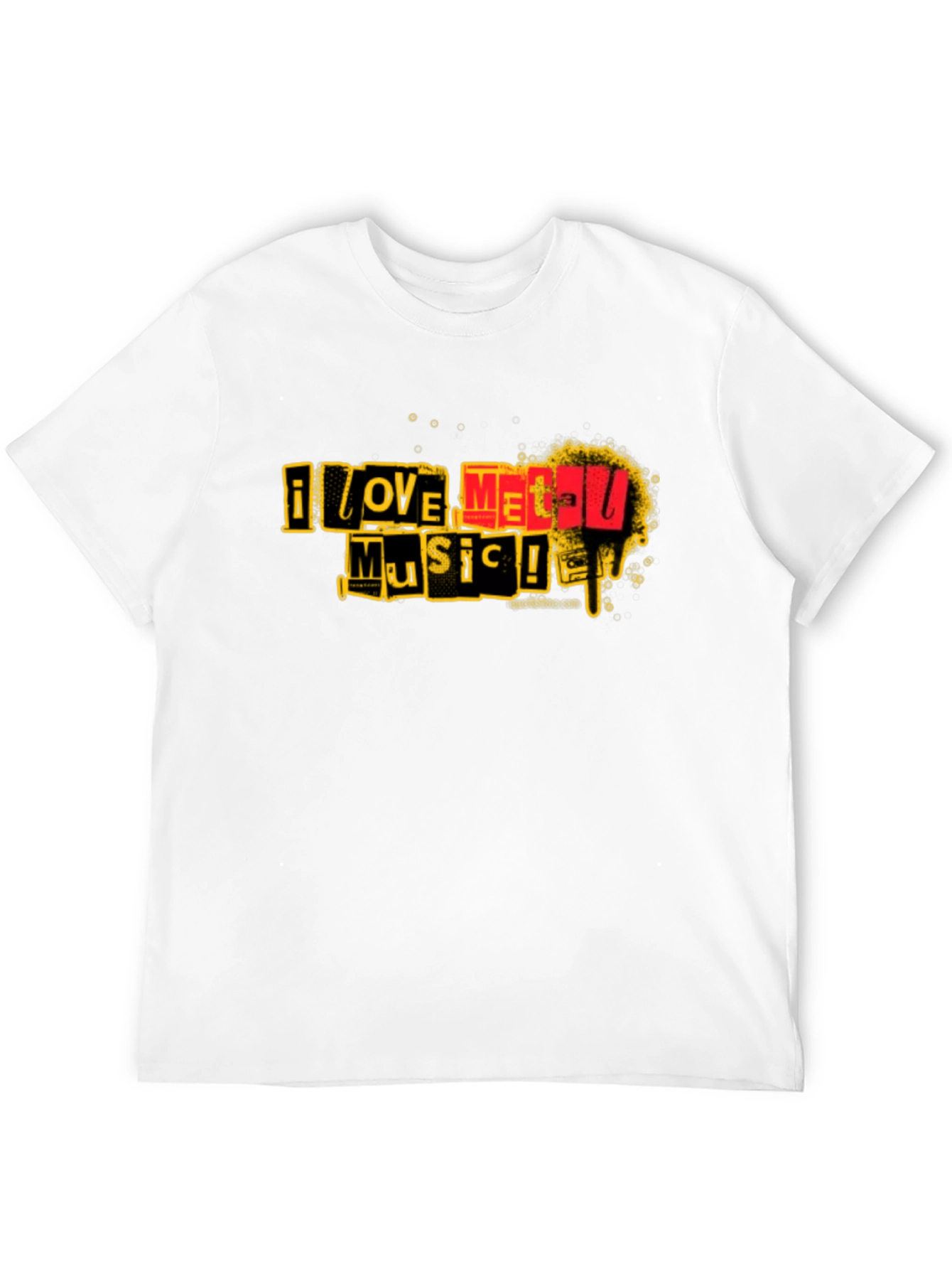 I Love Metal Music Graphic T-Shirt - Black
