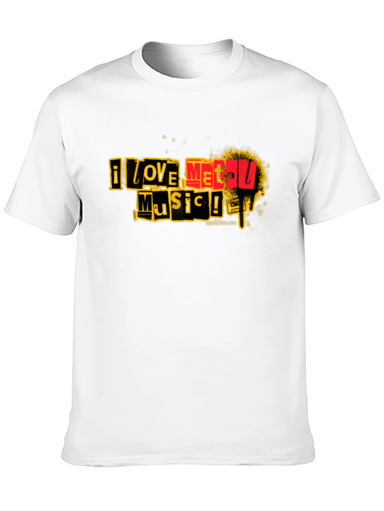 I Love Metal Music Graphic T-Shirt - Black