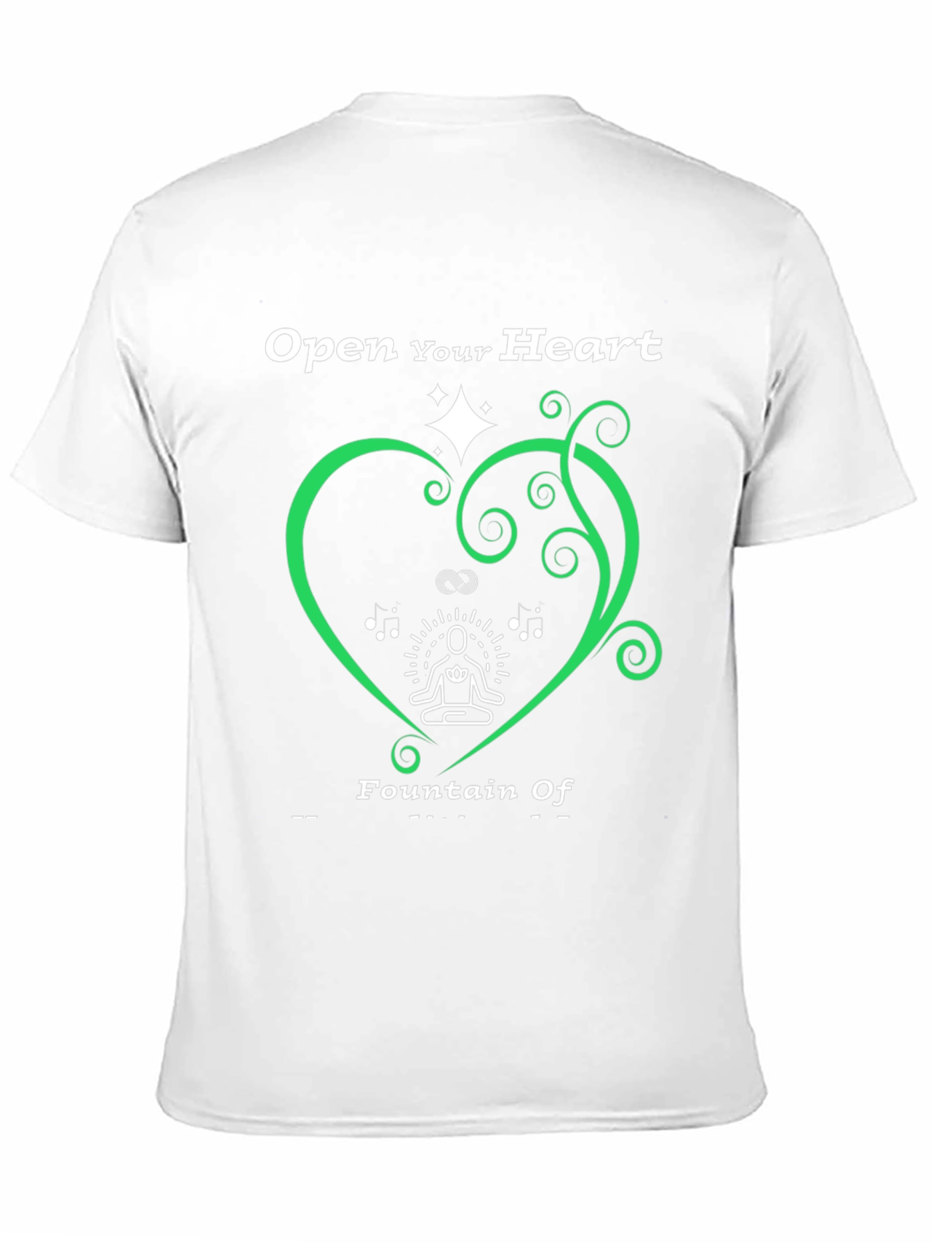 Open Heart Fountain T-Shirt - Black Tee