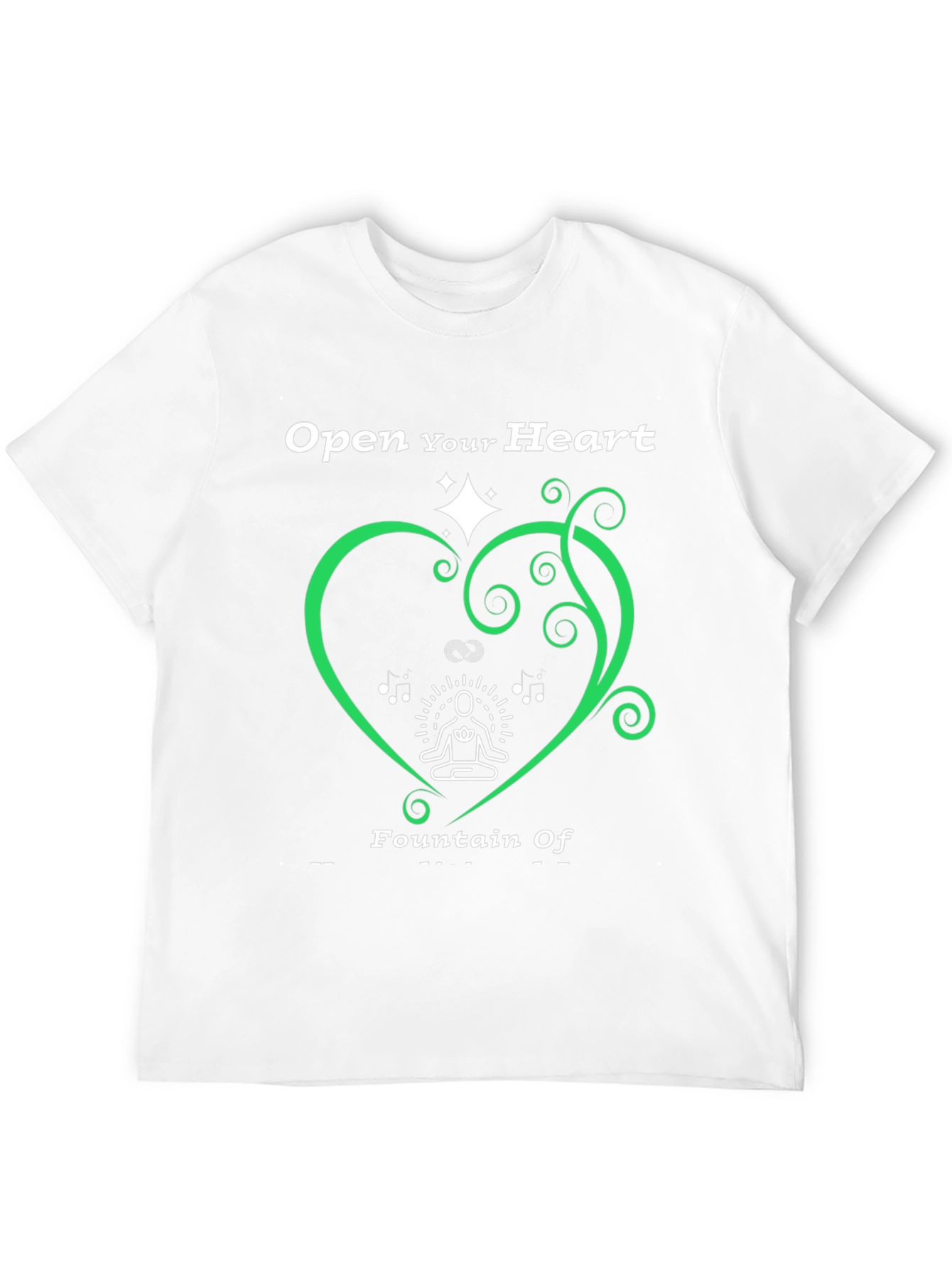 Open Heart Fountain T-Shirt - Black Tee