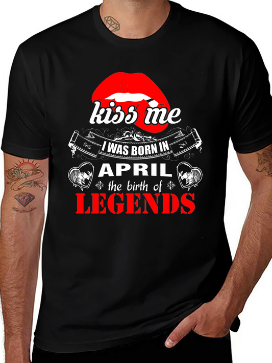 Kiss Me April Legends Black T-Shirt