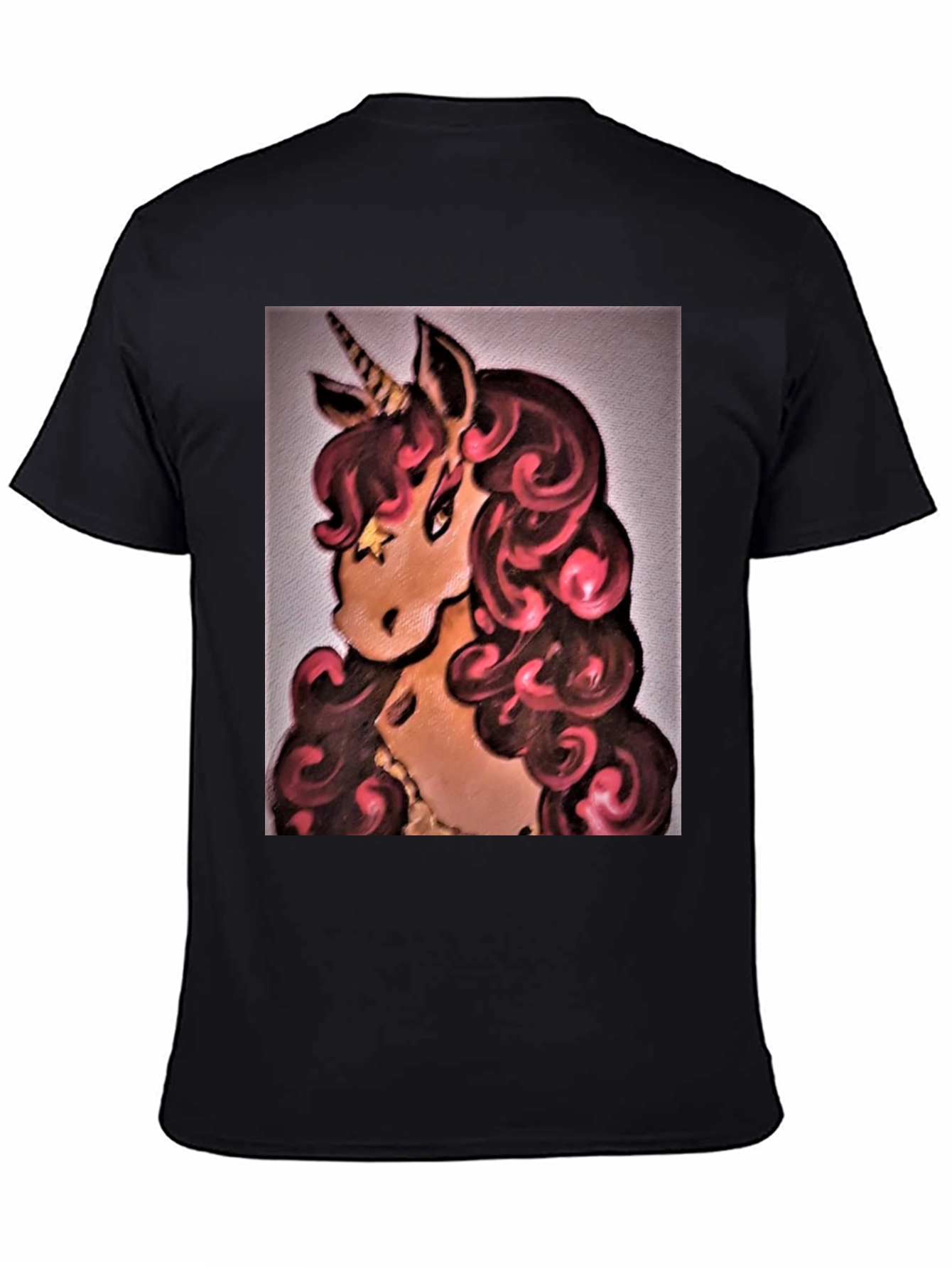 Unicorn Graphic Black T-Shirt