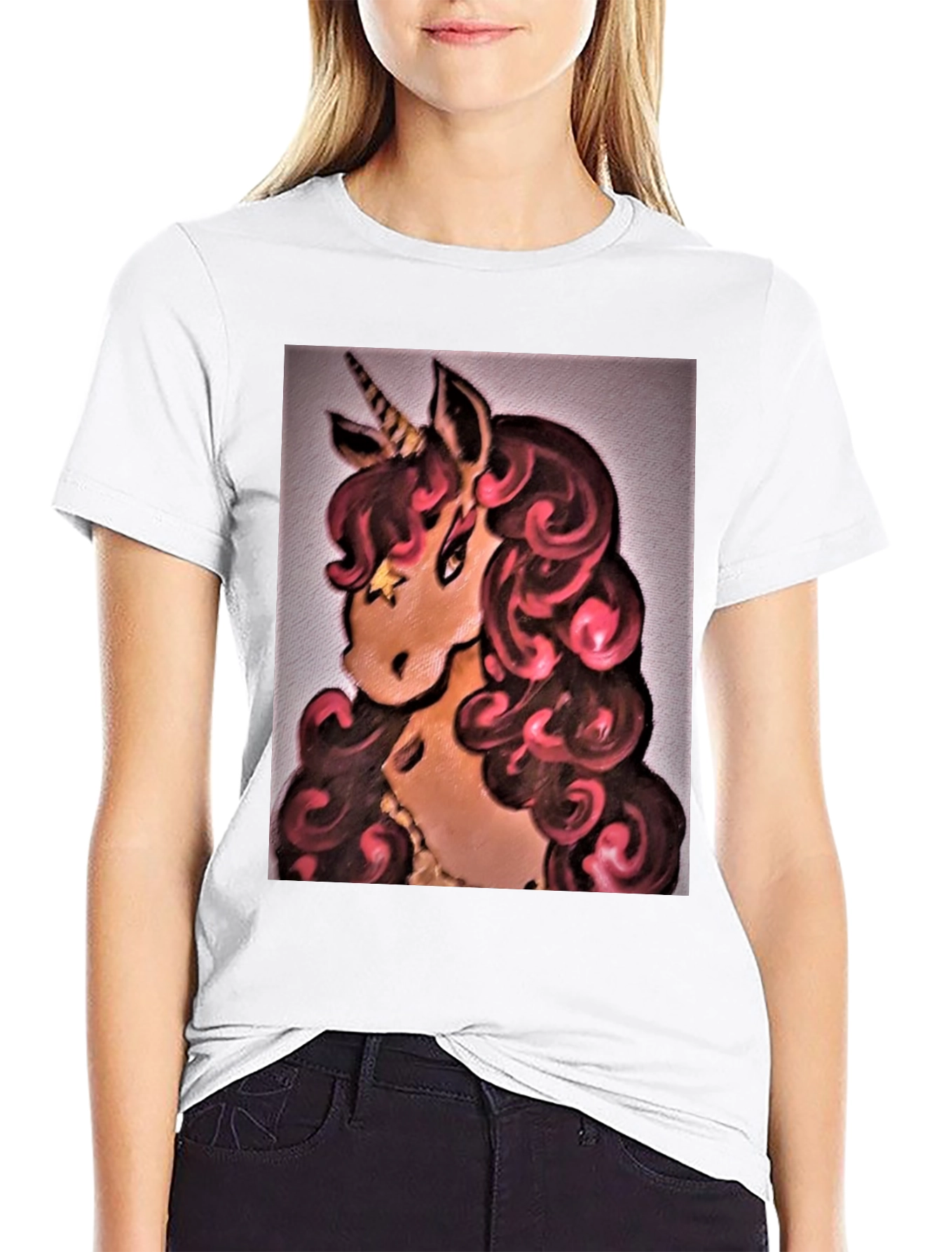 Unicorn Graphic Black T-Shirt