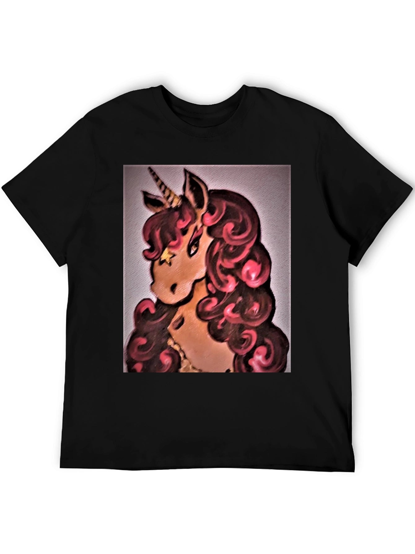 Unicorn Graphic Black T-Shirt