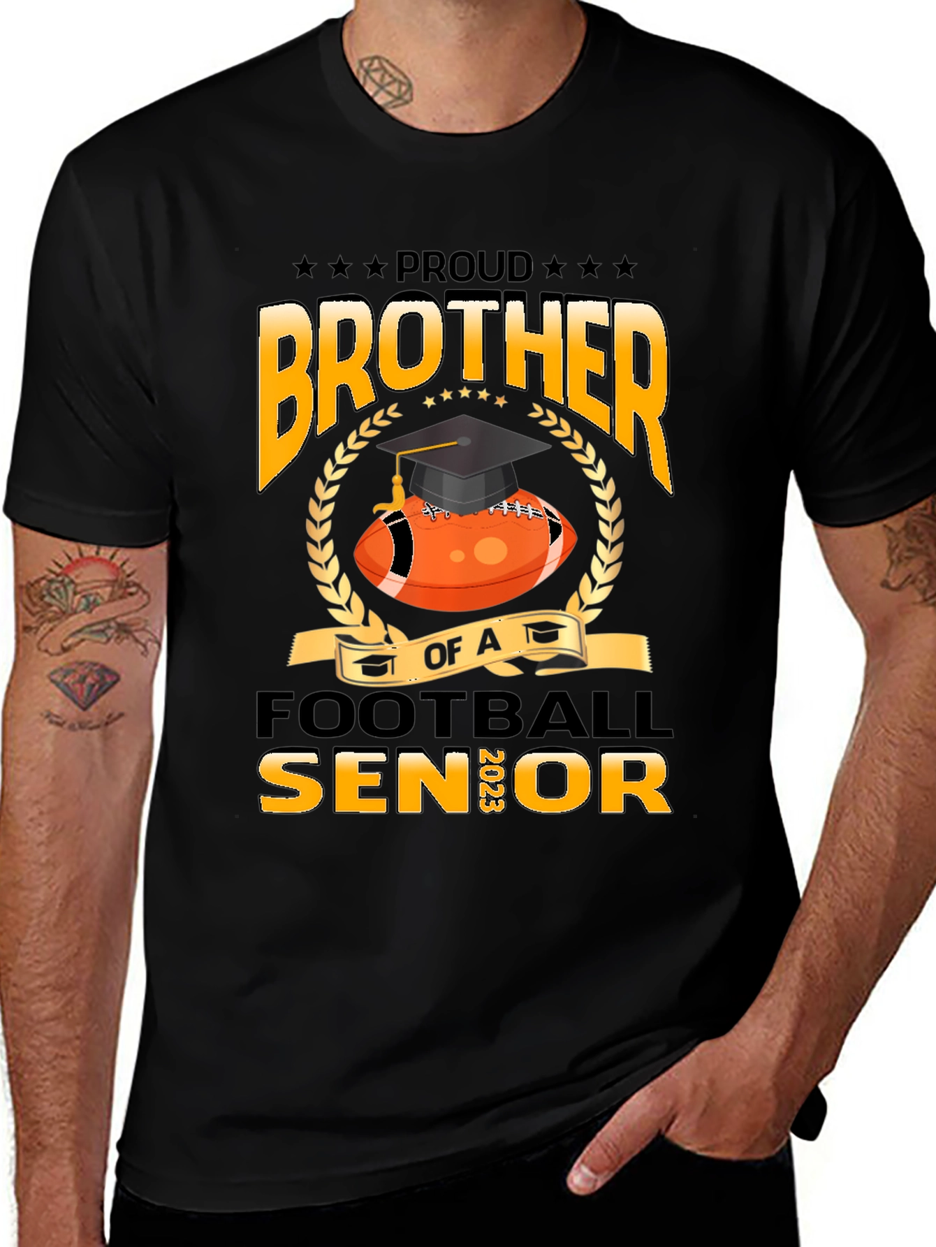 Proud Brother Football Senior 2023 T-Shirt