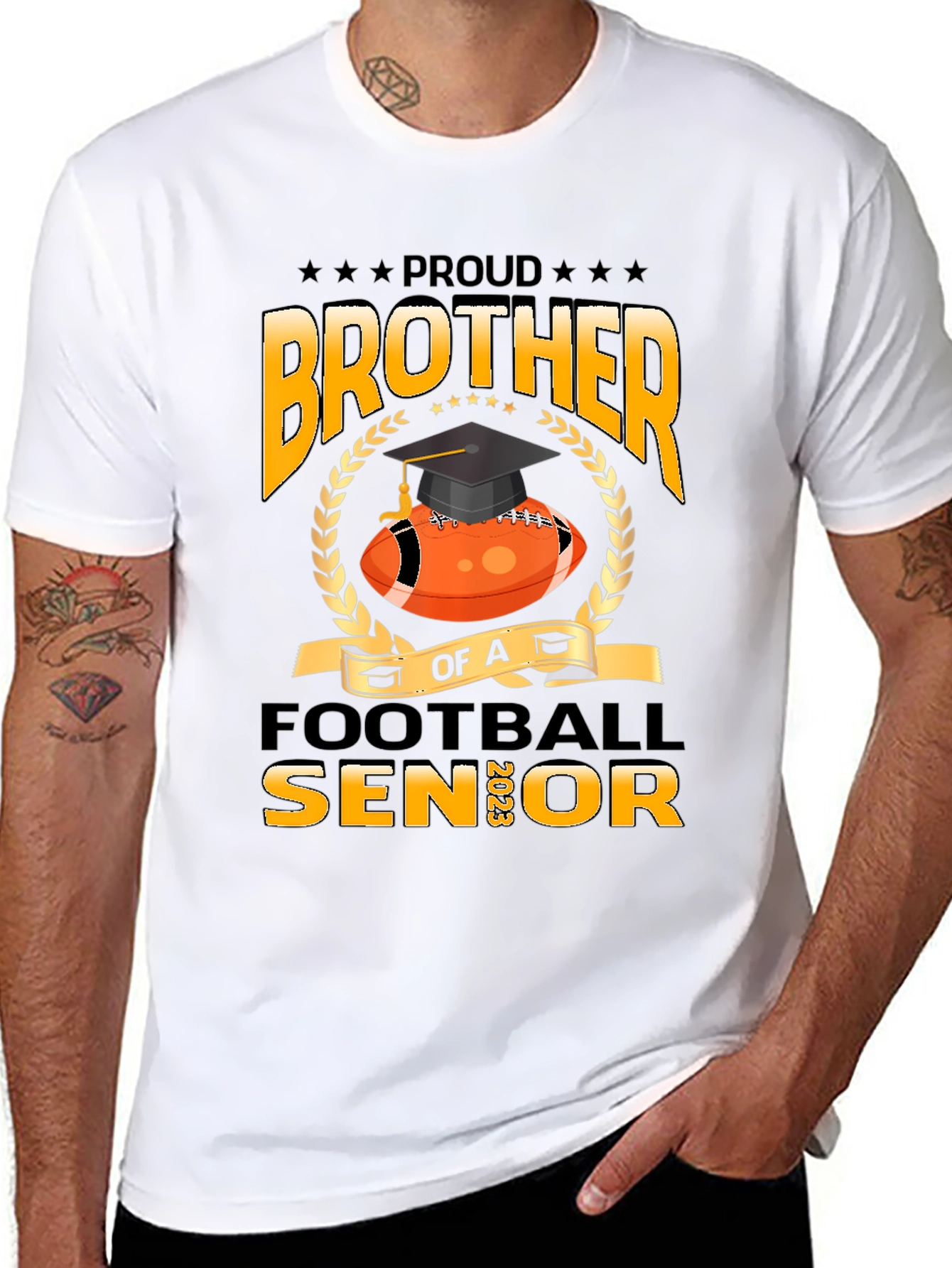 Proud Brother Football Senior 2023 T-Shirt