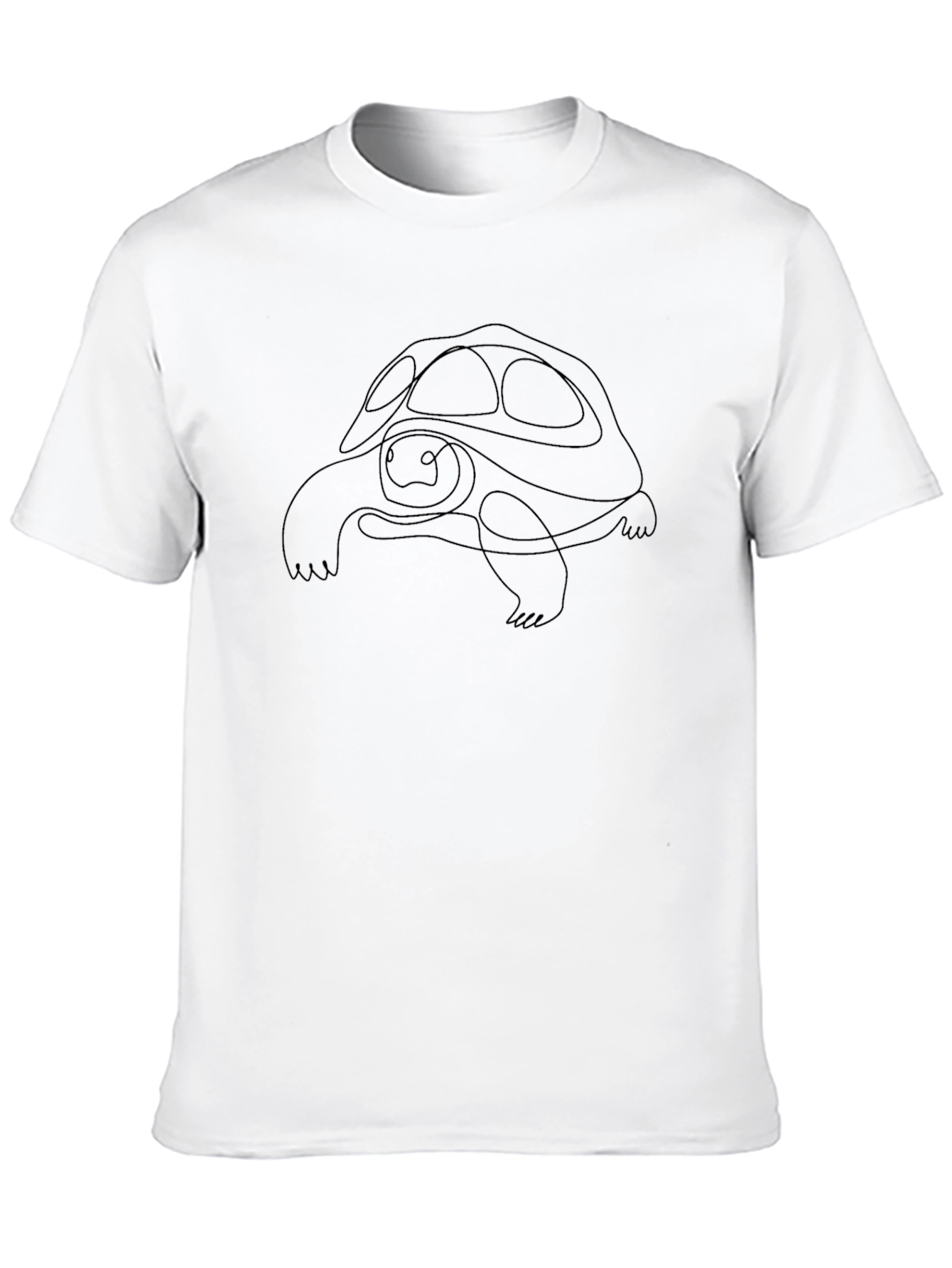 Abstract Turtle Line Art Graphic Tee