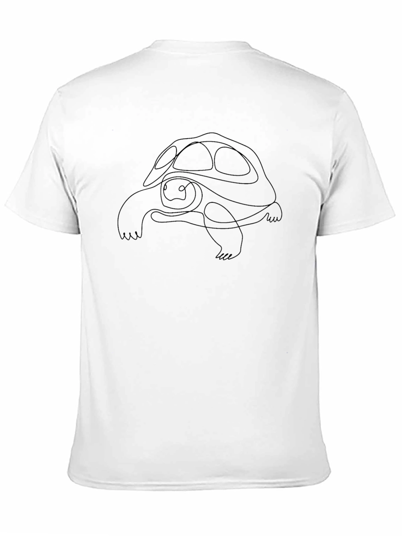 Abstract Turtle Line Art Graphic Tee