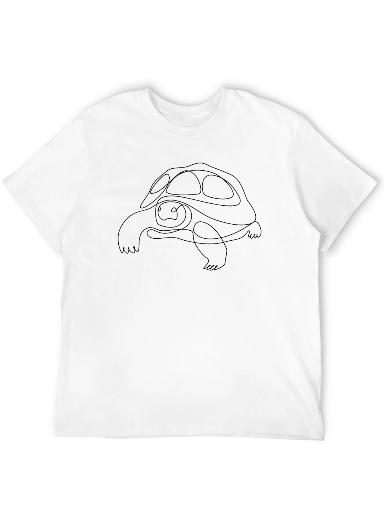 Abstract Turtle Line Art Graphic Tee