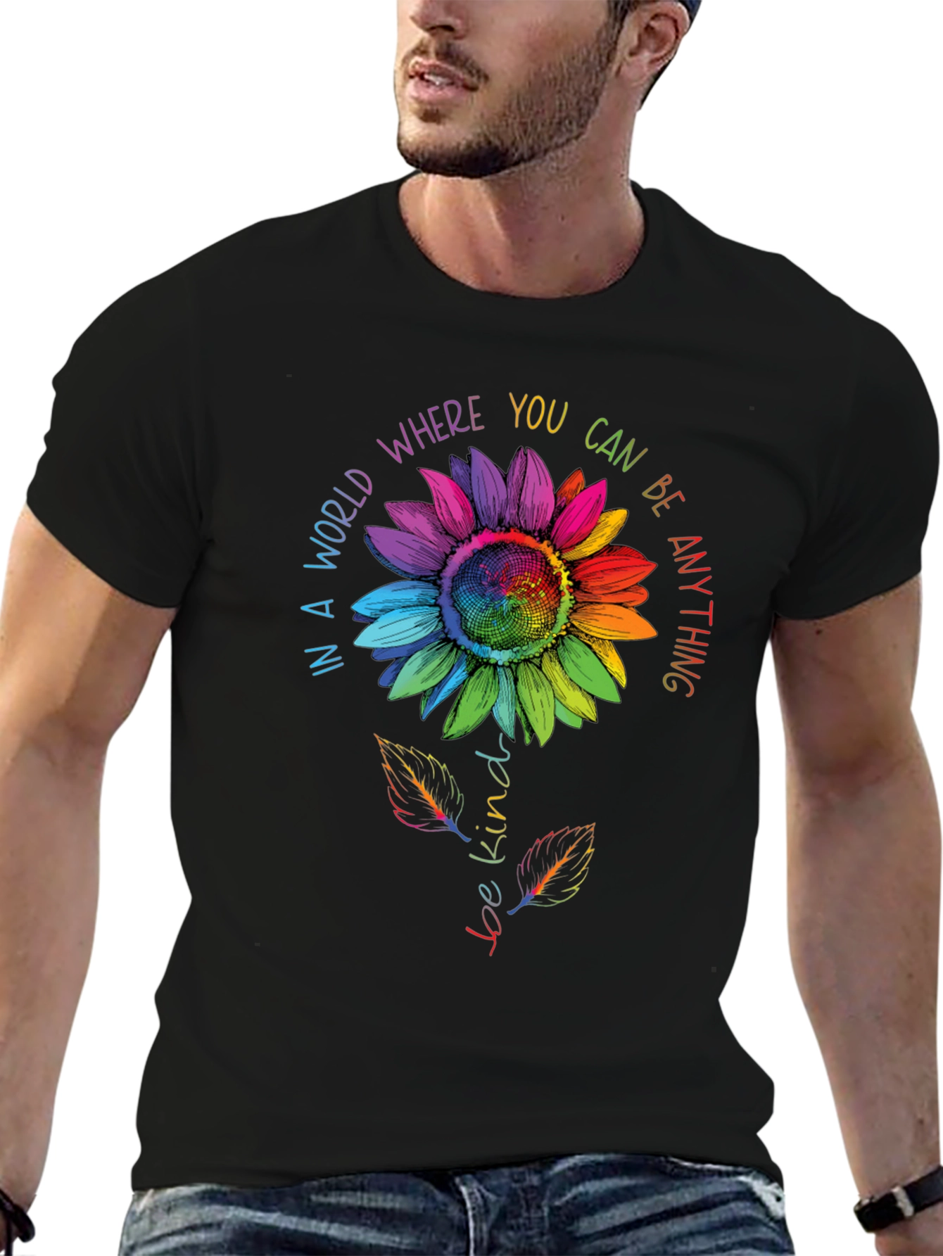 Be Kind Sunflower Graphic T-Shirt