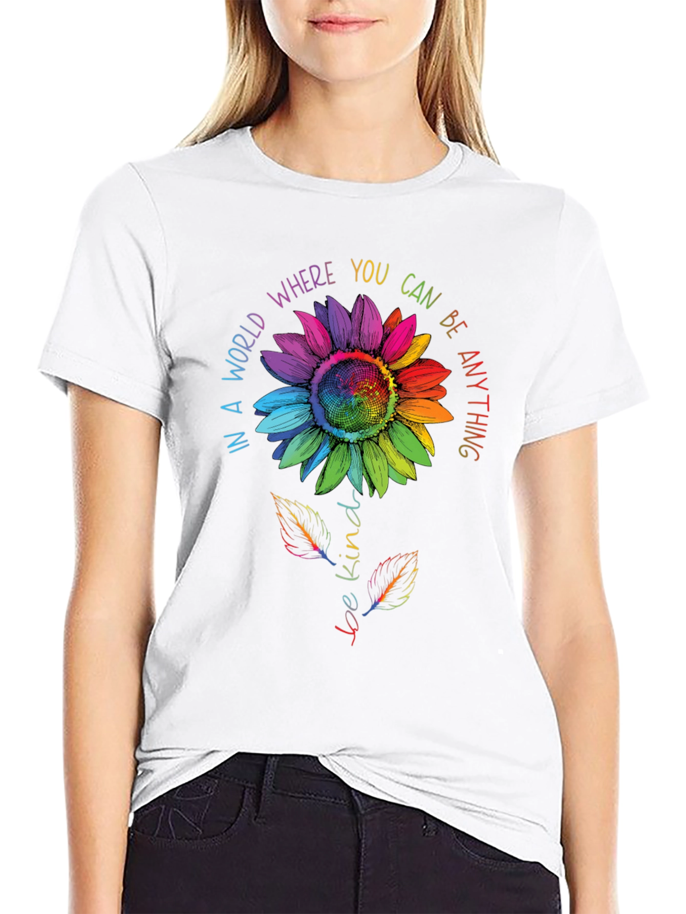 Be Kind Sunflower Graphic T-Shirt