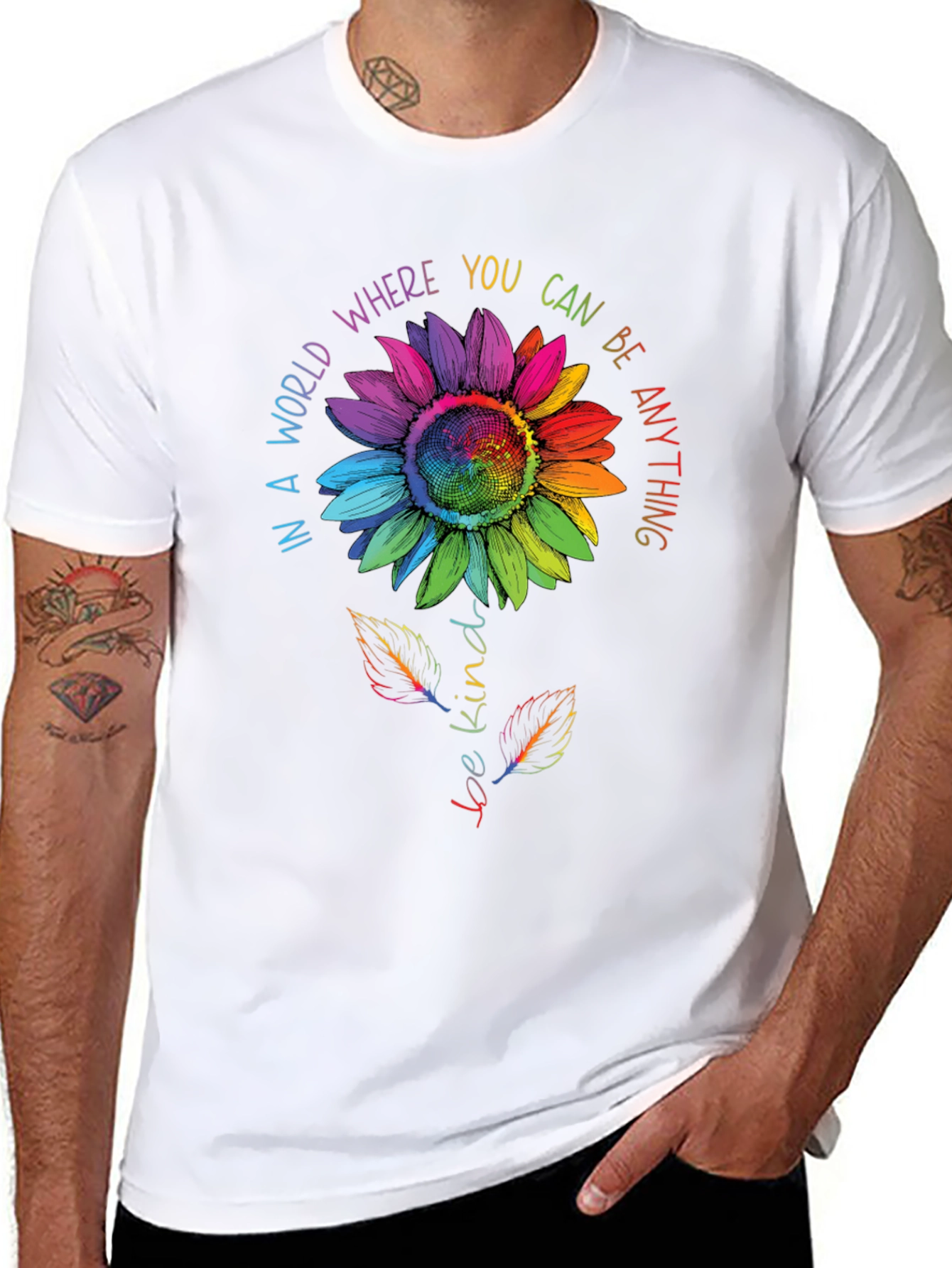 Be Kind Sunflower Graphic T-Shirt
