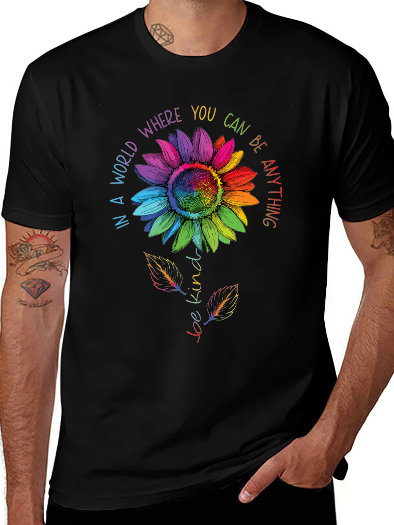 Be Kind Sunflower Graphic T-Shirt