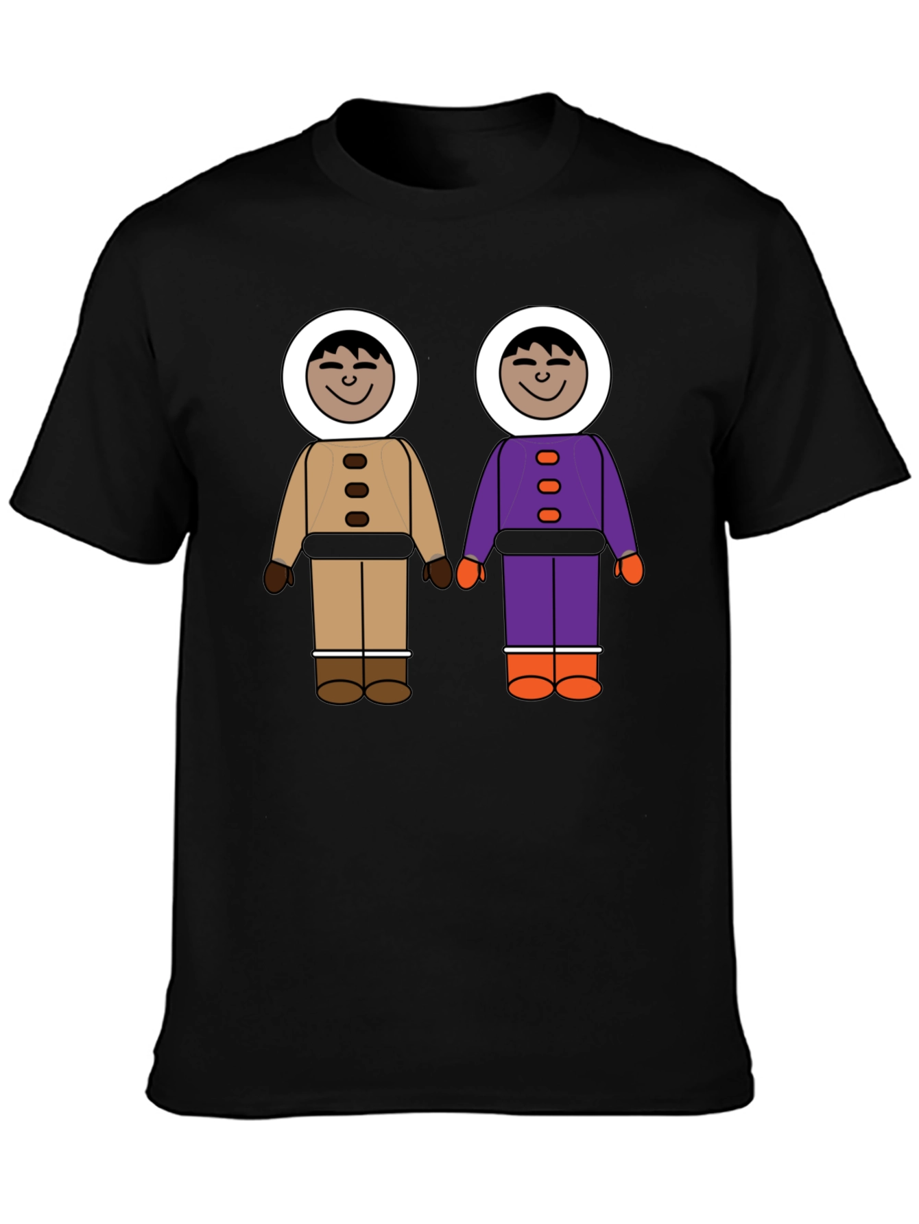 Novel Cartoon Friends Graphic T-Shirt