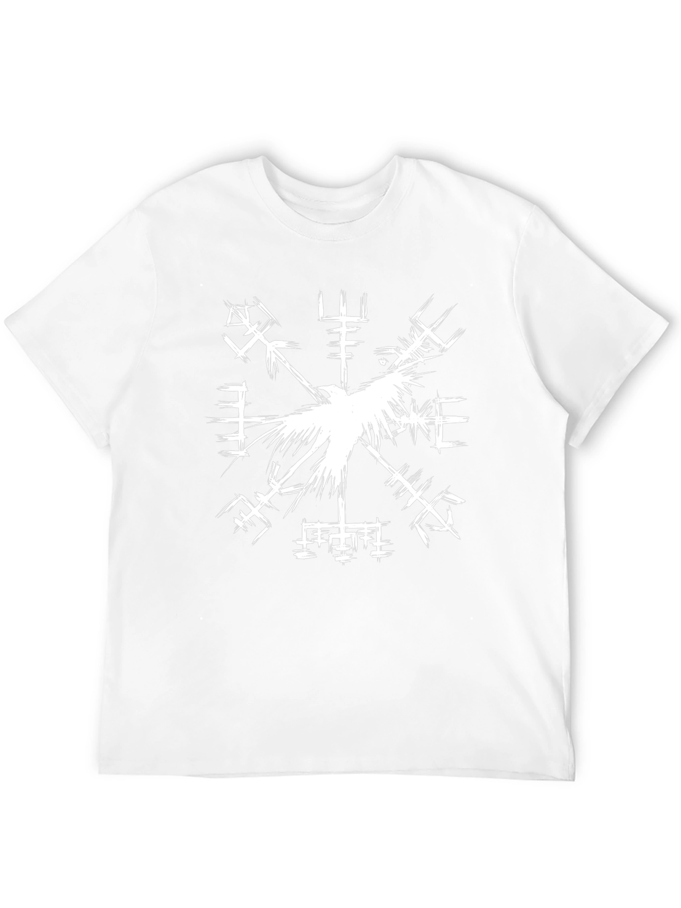Viking Compass Raven Graphic Tee - Black