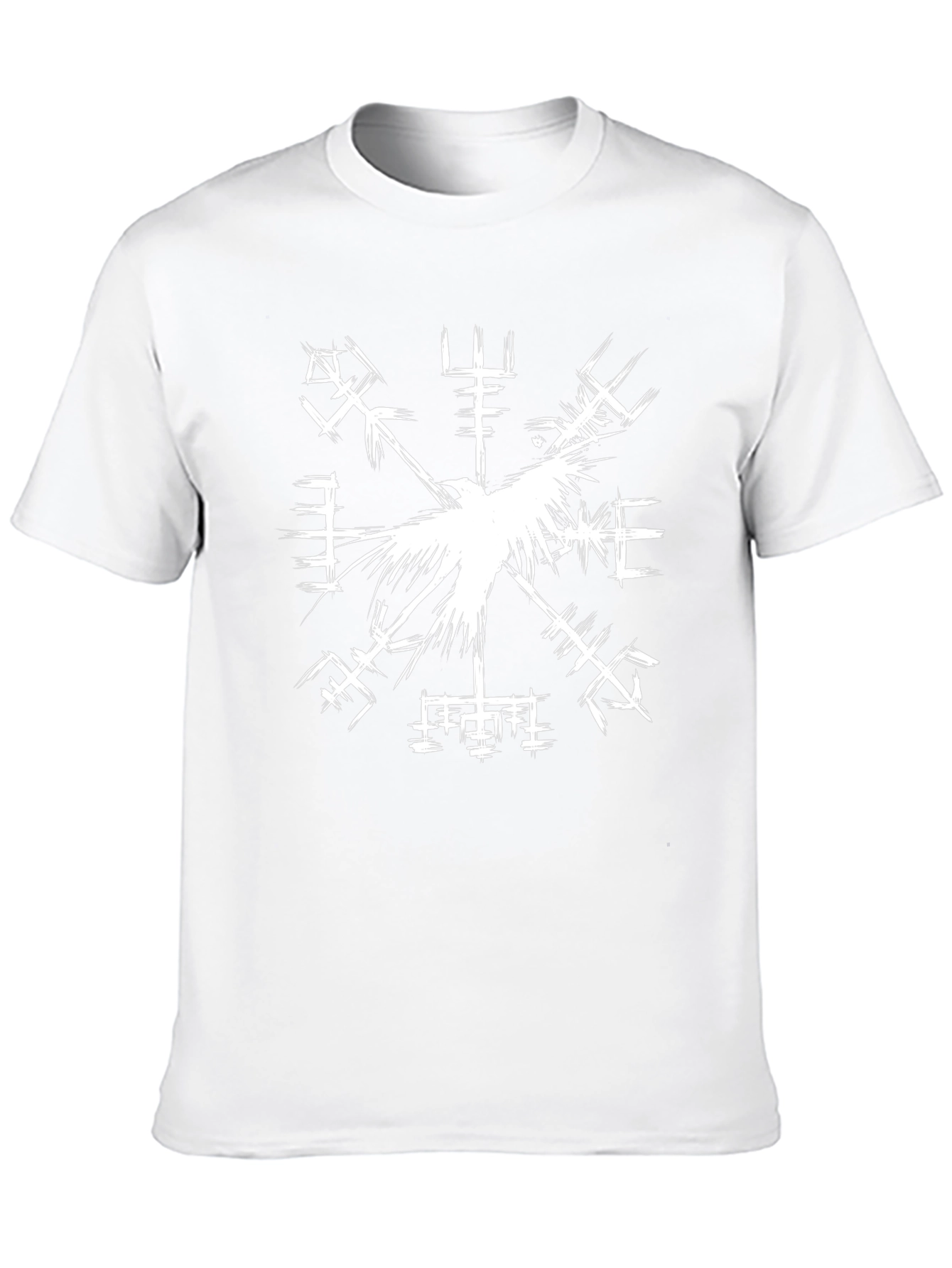 Viking Compass Raven Graphic Tee - Black