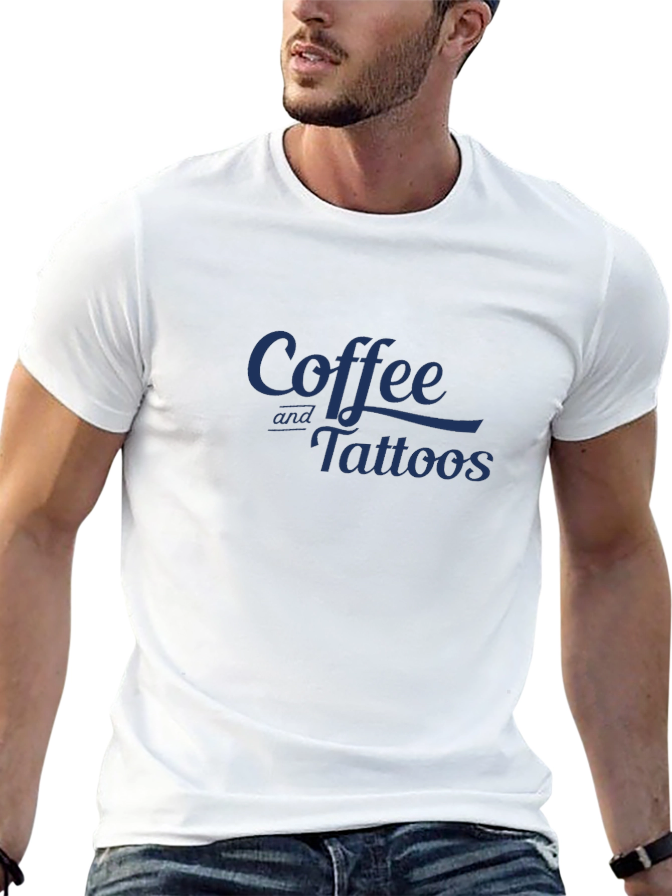 Coffee and Tattoos Graphic Tee - Soft Cotton Blend