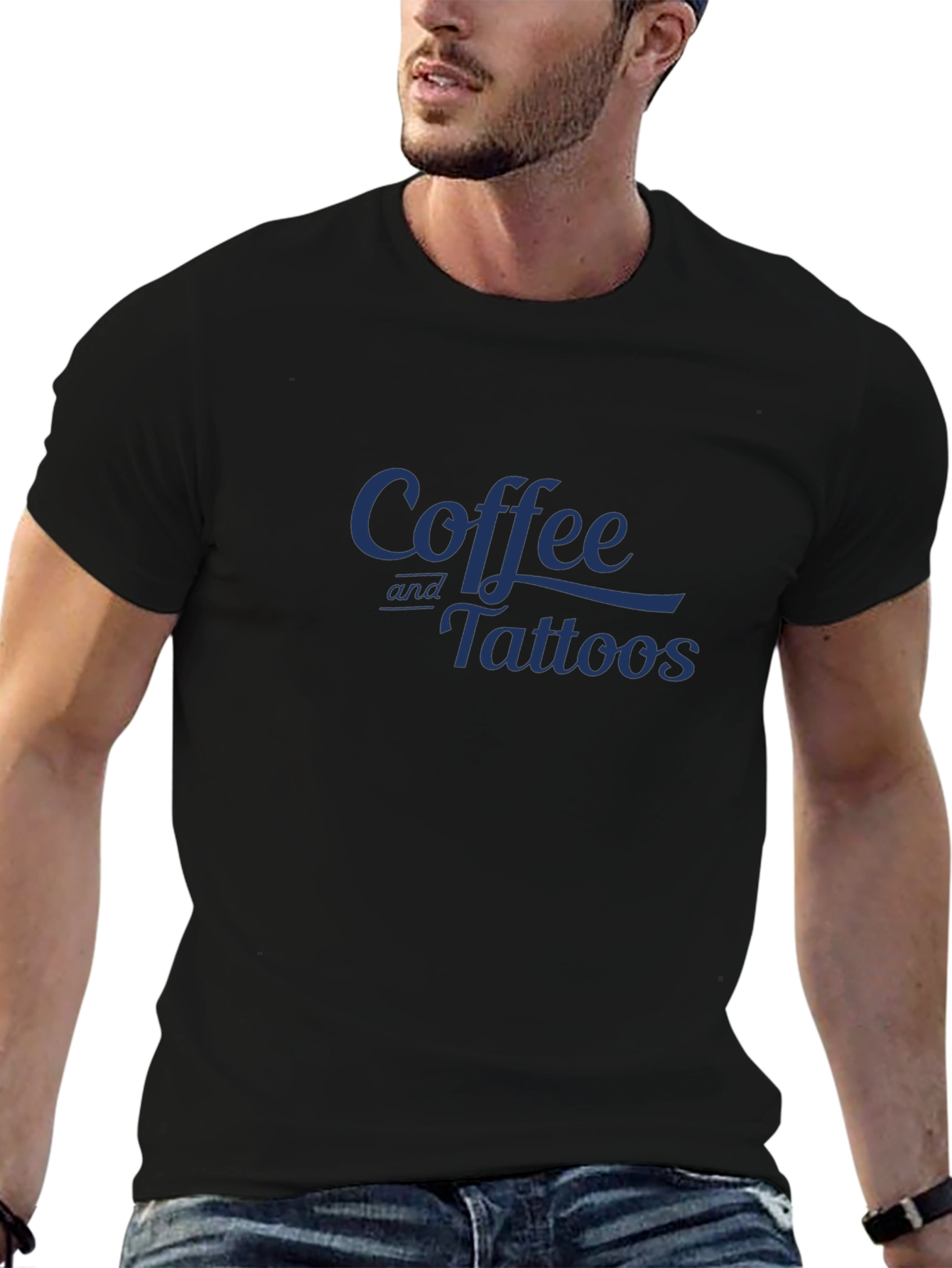 Coffee and Tattoos Graphic Tee - Soft Cotton Blend