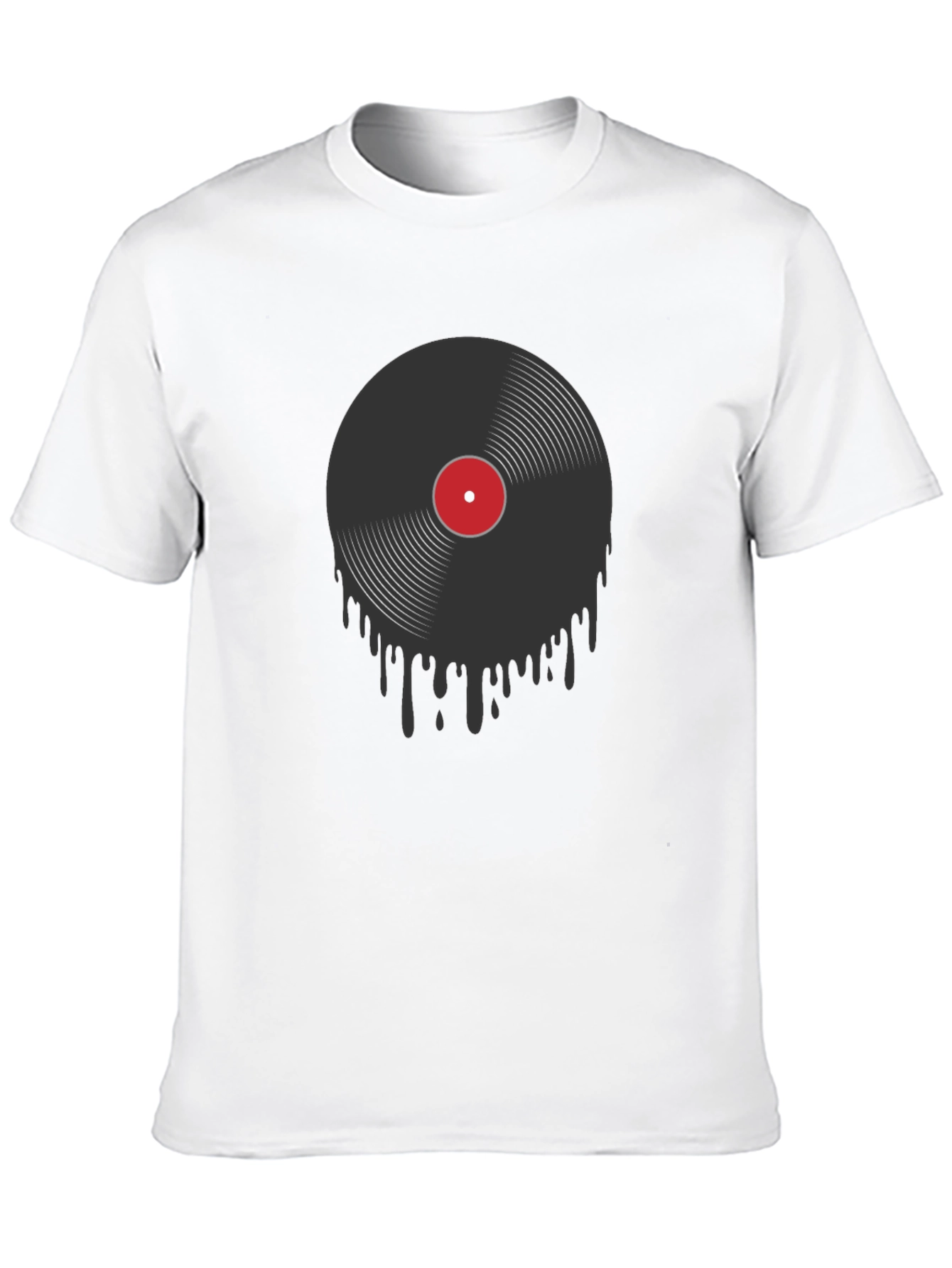 Retro Vinyl Record Drip Graphic Tee