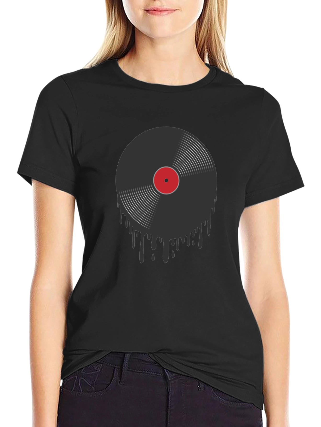 Retro Vinyl Record Drip Graphic Tee