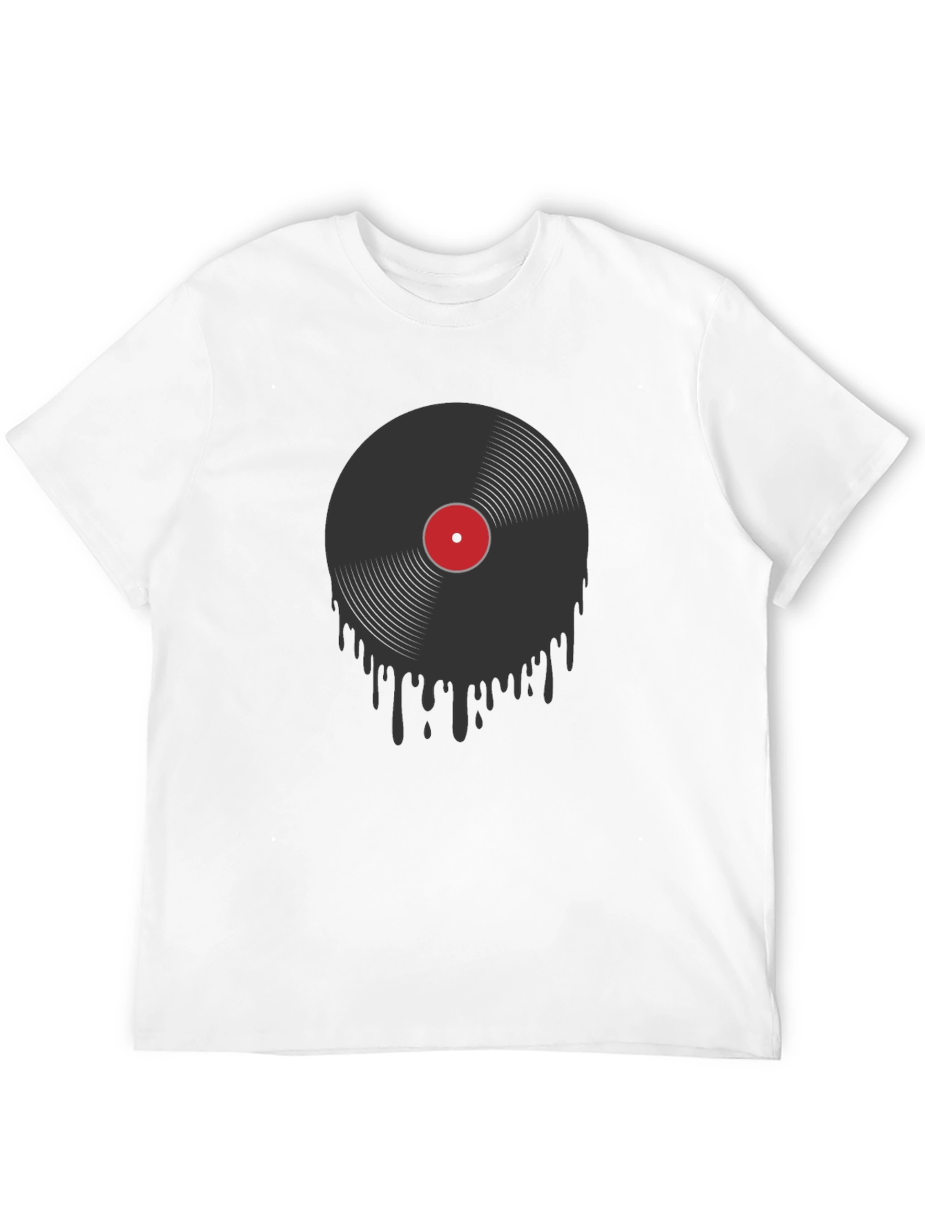 Retro Vinyl Record Drip Graphic Tee