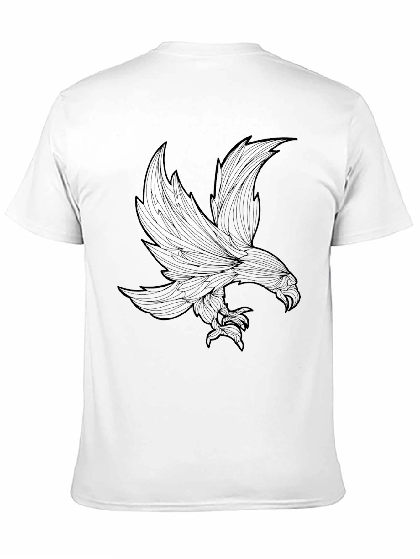 Mens Black Eagle Graphic Tee - Stylish Bird Design