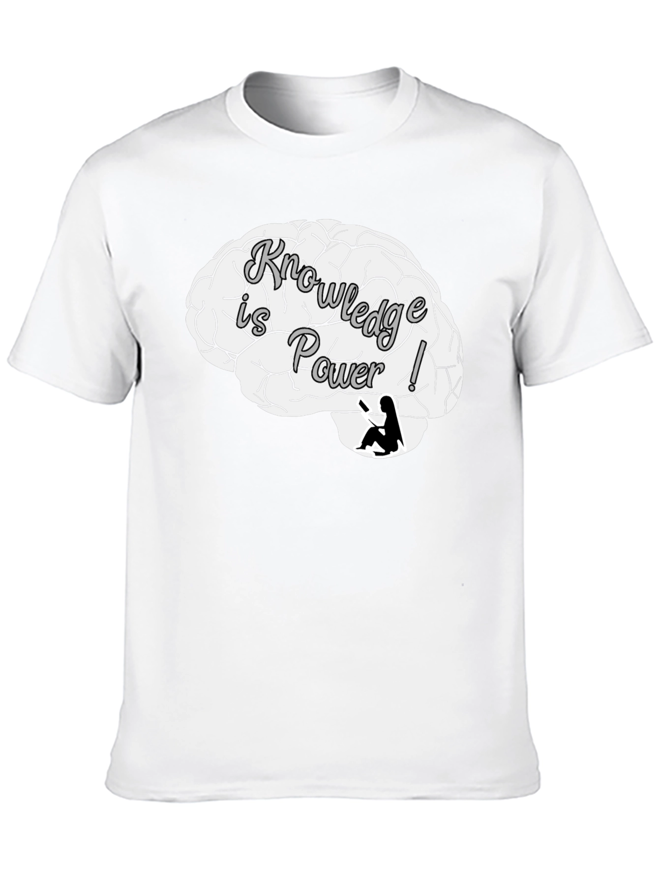 Knowledge is Power Brain Graphic T-Shirt