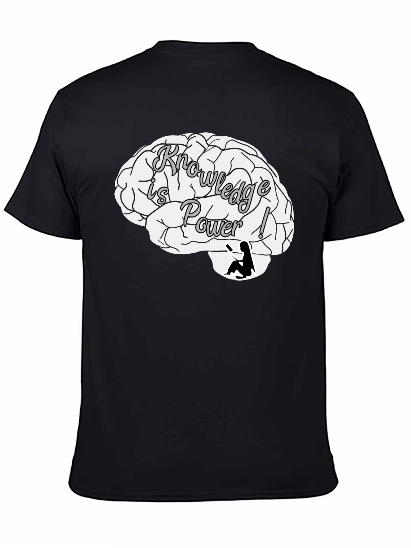 Knowledge is Power Brain Graphic T-Shirt