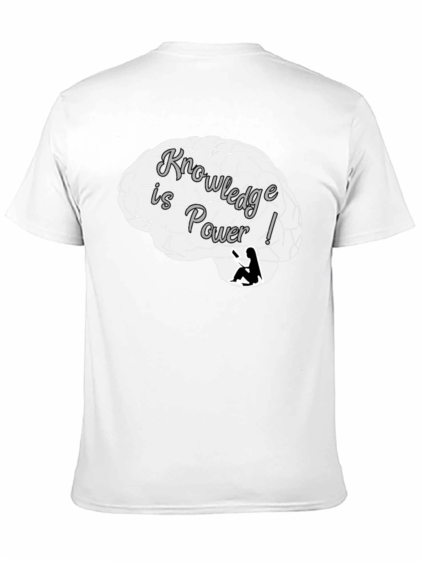 Knowledge is Power Brain Graphic T-Shirt