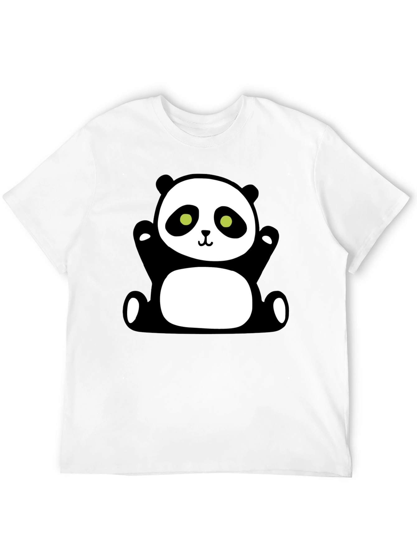 Cute Panda Graphic T-Shirt - Black