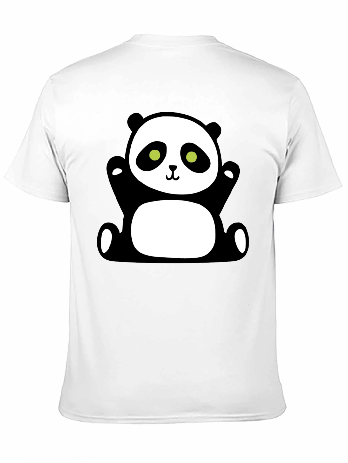 Cute Panda Graphic T-Shirt - Black